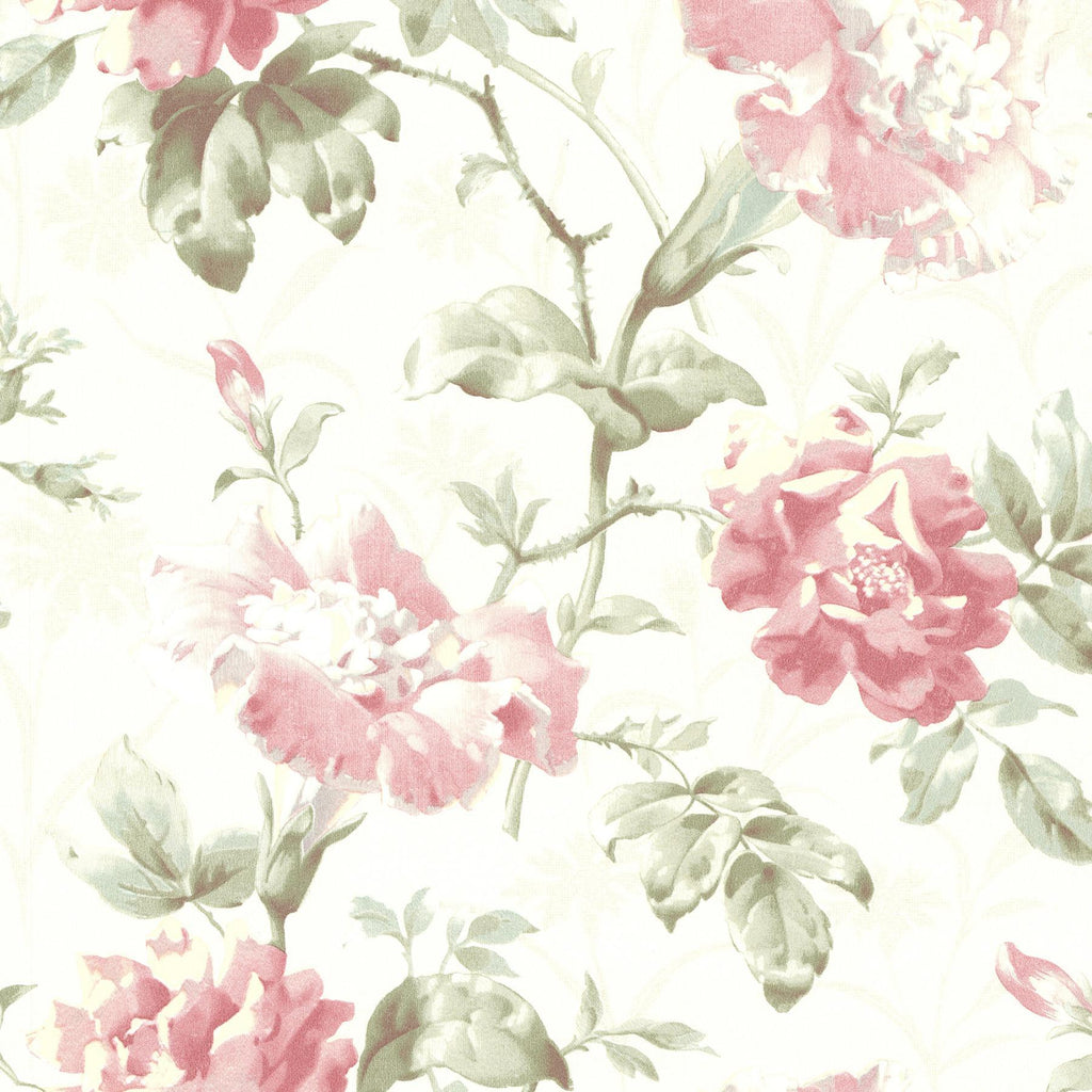 Brewster Home Fashions Juliana Rose Vintage Floral Wallpaper