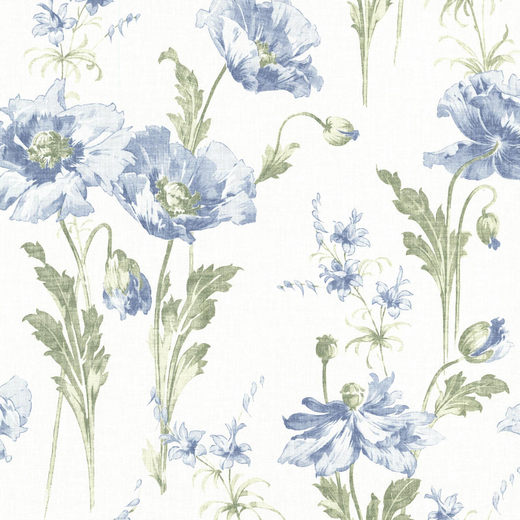 Brewster Home Fashions Joliet Floral Blue Wallpaper