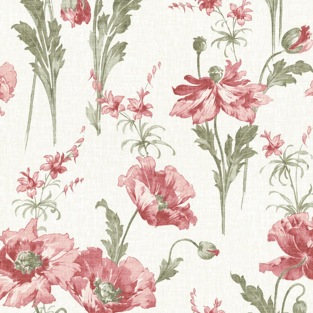 Brewster Home Fashions Joliet Sage Floral Wallpaper