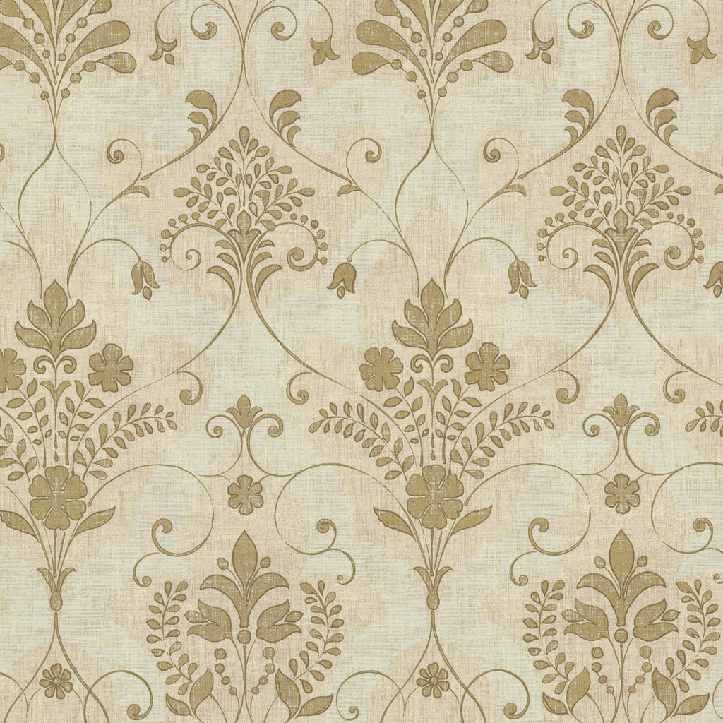 Brewster Home Fashions Andalusia Gold Damask Wallpaper