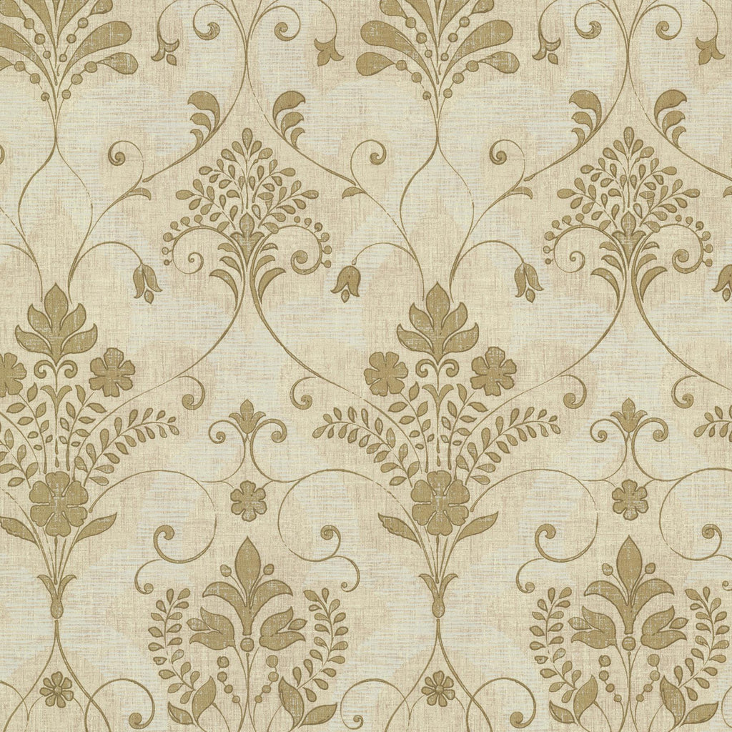 Brewster Home Fashions Andalusia Damask Gold Wallpaper