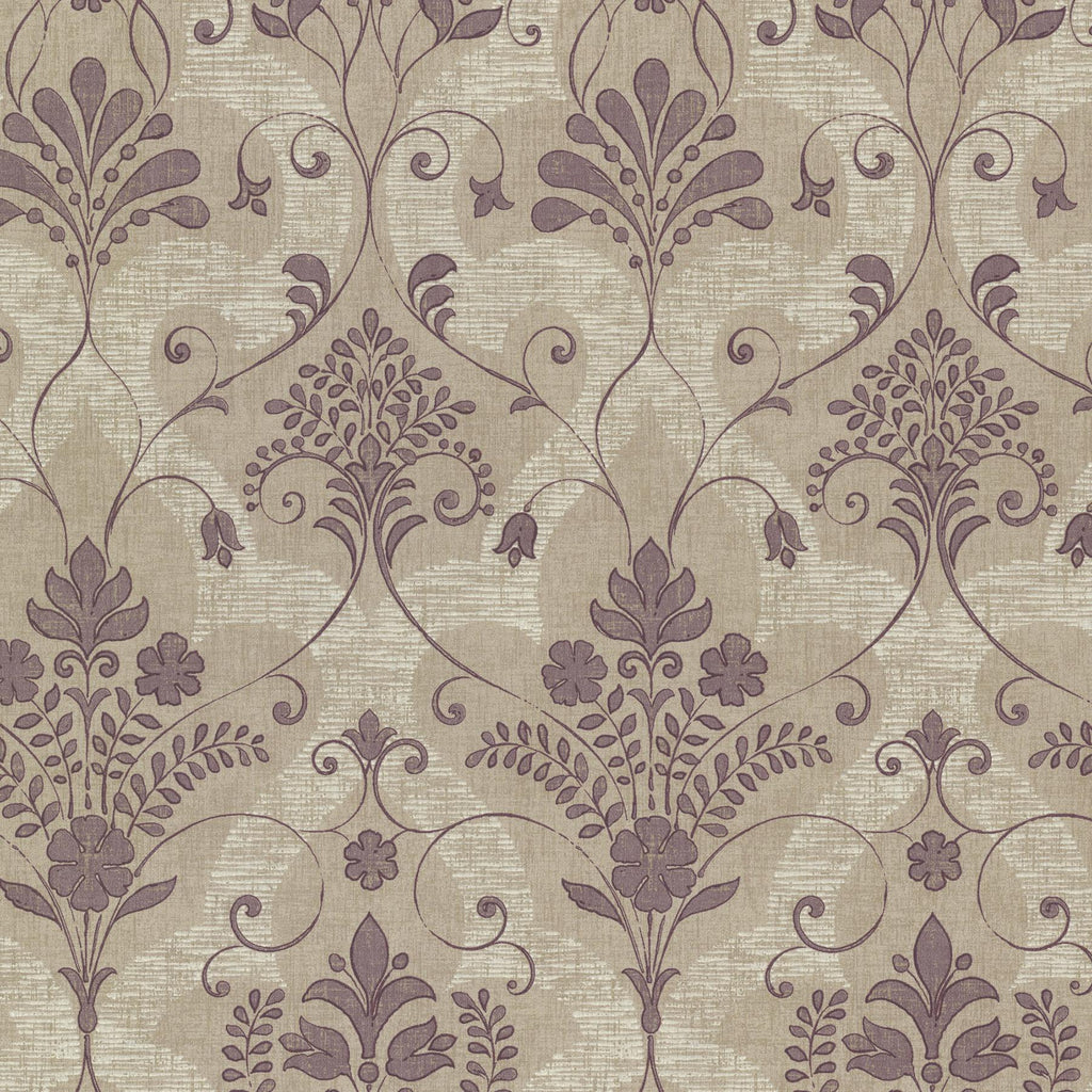 Brewster Home Fashions Andalusia Damask Violet Wallpaper