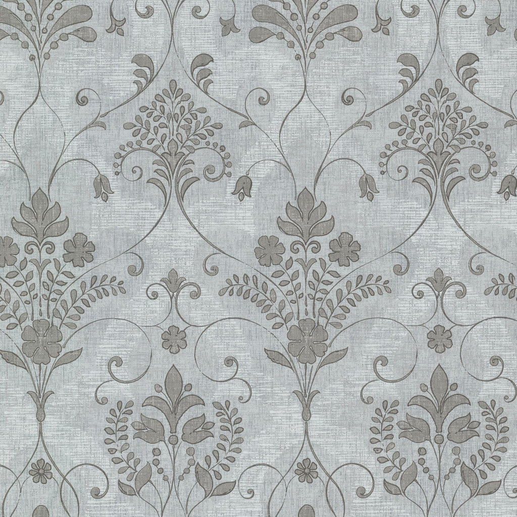 Brewster Home Fashions Andalusia Blue Damask Wallpaper