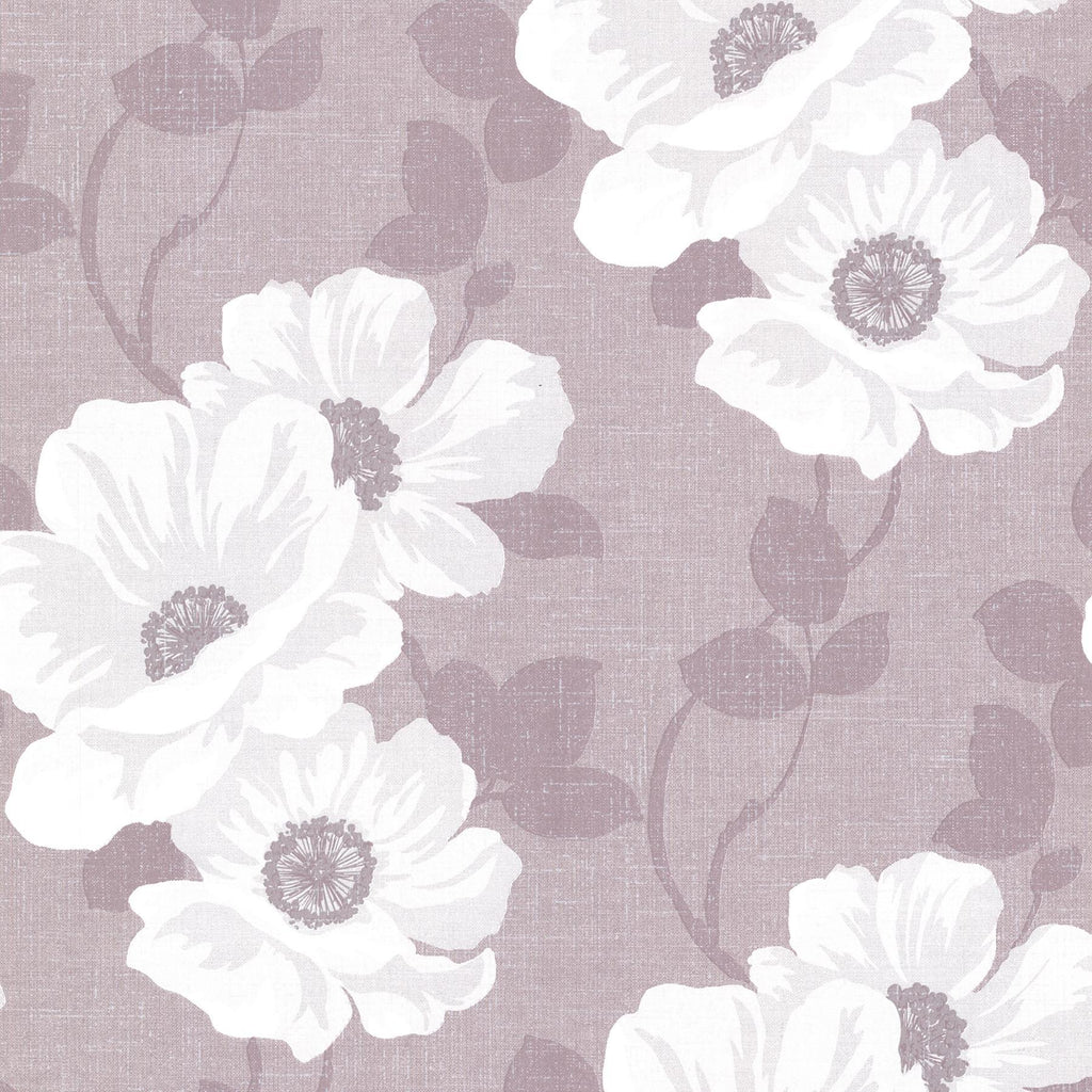 Brewster Home Fashions Leala Lavender Modern Floral Wallpaper