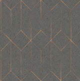 Brewster Home Fashions Hayden Charcoal Concrete Trellis Wallpaper