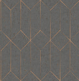 Brewster Home Fashions Hayden Concrete Trellis Charcoal Wallpaper