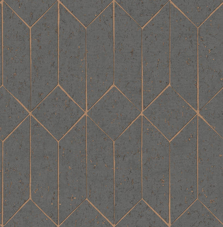 Brewster Home Fashions Hayden Concrete Trellis Charcoal Wallpaper