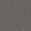 Brewster Home Fashions Hayden Charcoal Concrete Trellis Wallpaper