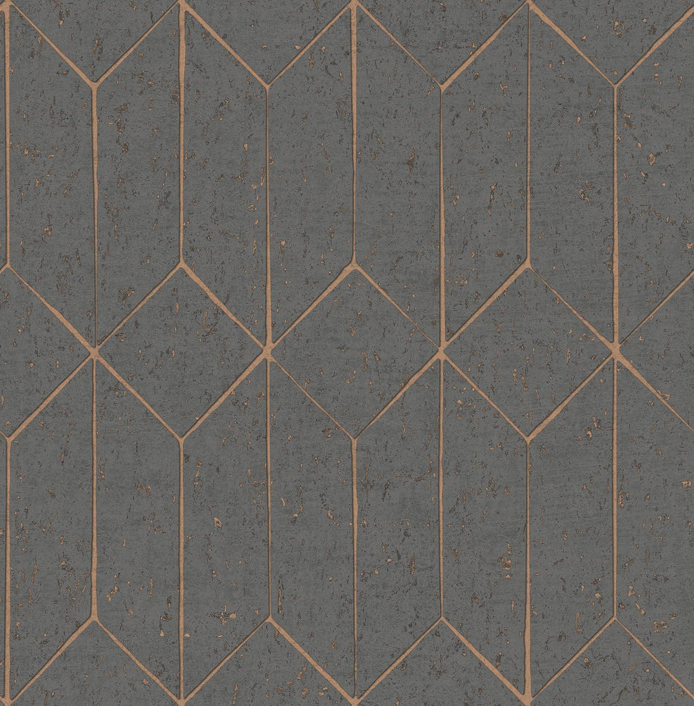 Brewster Home Fashions Hayden Concrete Trellis Charcoal Wallpaper