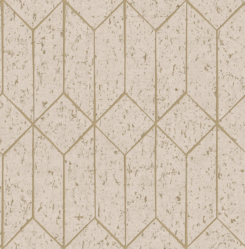 Brewster Home Fashions Hayden Bone Concrete Trellis Wallpaper