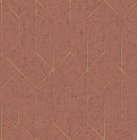 Brewster Home Fashions Hayden Raspberry Concrete Trellis Wallpaper
