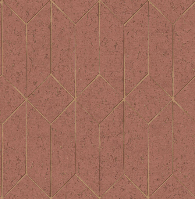 Brewster Home Fashions Hayden Raspberry Concrete Trellis Wallpaper