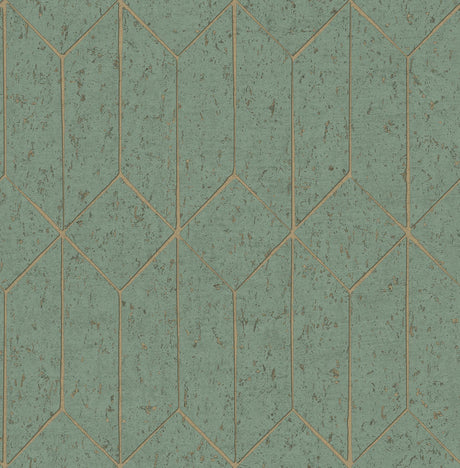 Brewster Home Fashions Hayden Mint Concrete Trellis Wallpaper