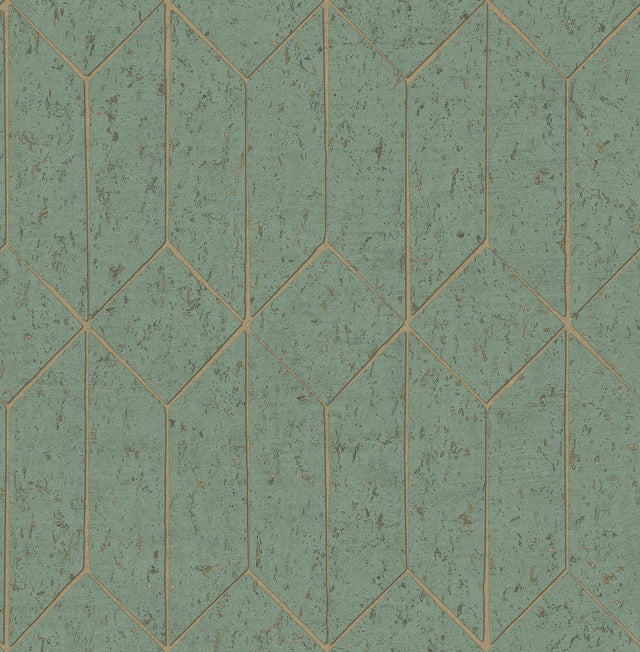Brewster Home Fashions Hayden Mint Concrete Trellis Wallpaper