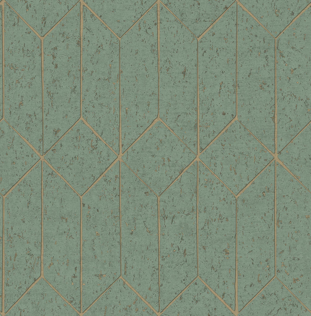 Brewster Home Fashions Hayden Mint Concrete Trellis Wallpaper