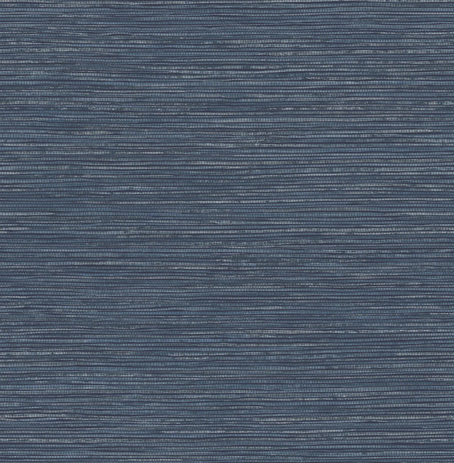 Brewster Home Fashions Alton Indigo Faux Grasscloth Wallpaper