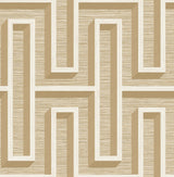 Brewster Home Fashions Henley Wheat Geometric Grasscloth Wallpaper