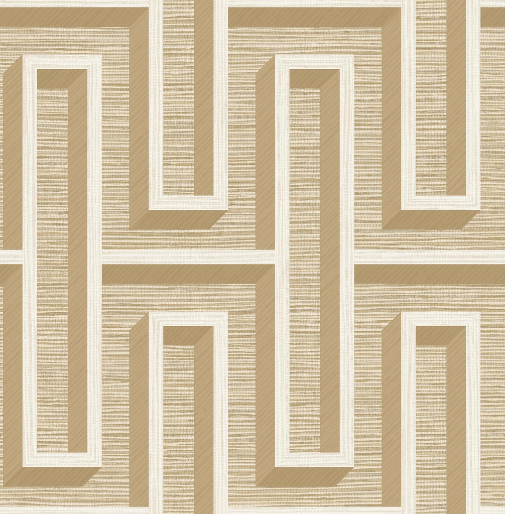 Brewster Home Fashions Henley Wheat Geometric Grasscloth Wallpaper