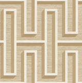 Brewster Home Fashions Henley Geometric Grasscloth Taupe Wallpaper