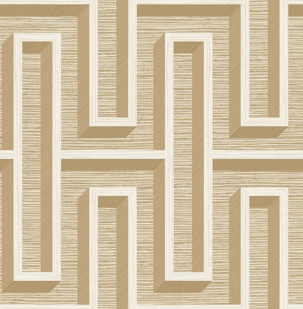 Brewster Home Fashions Henley Geometric Grasscloth Taupe Wallpaper