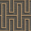 Brewster Home Fashions Henley Black Geometric Grasscloth Wallpaper