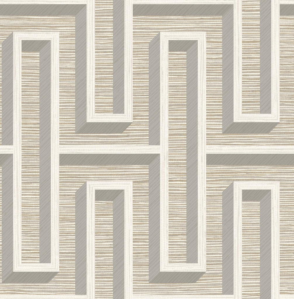 Brewster Home Fashions Henley Geometric Grasscloth Wheat Wallpaper