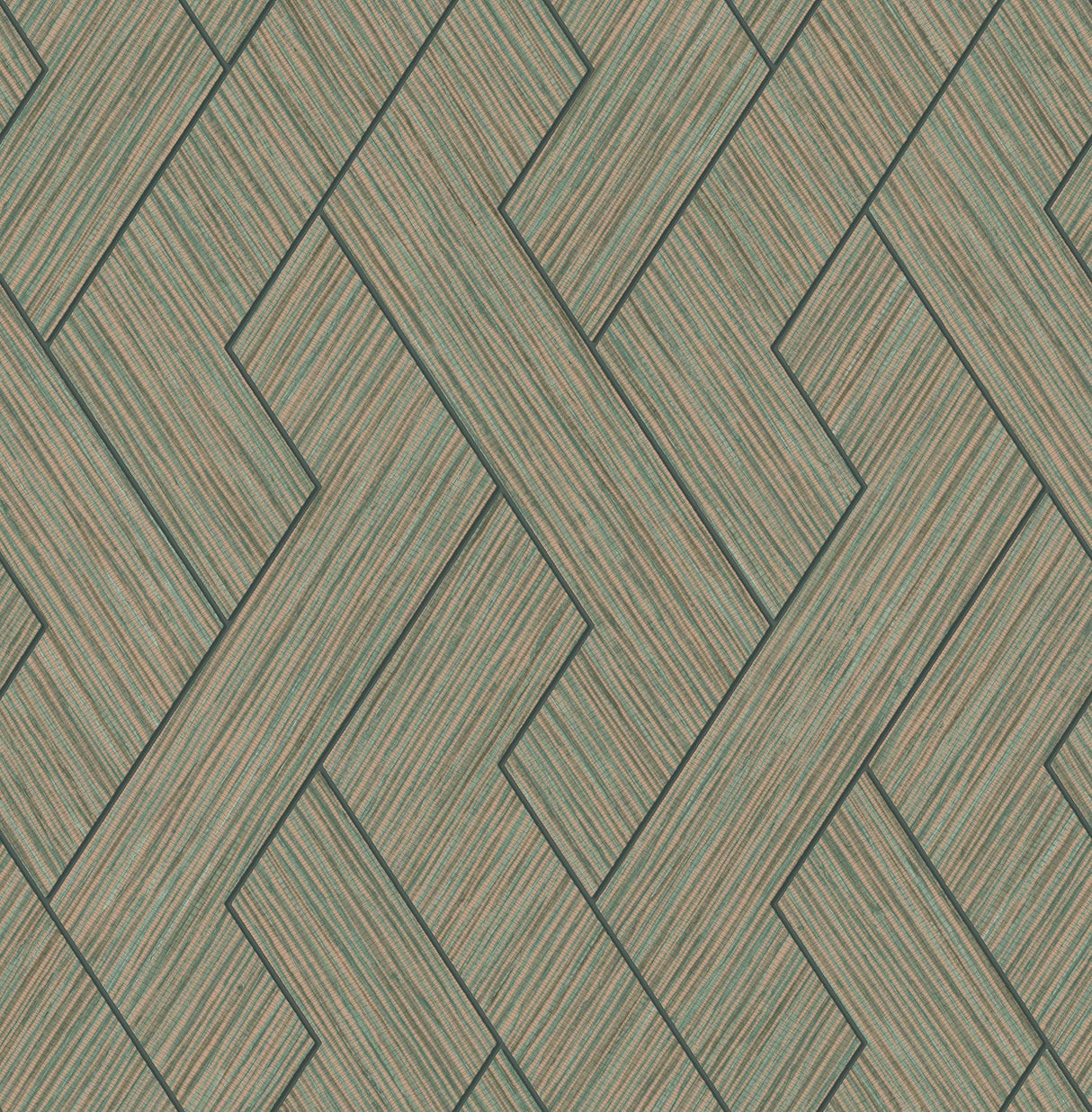 Brewster Home Fashions Ember Copper Geometric Basketweave Wallpaper