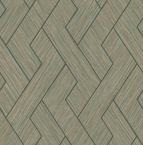 Brewster Home Fashions Ember Geometric Basketweave Copper Wallpaper