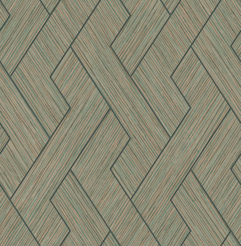 Brewster Home Fashions Ember Geometric Basketweave Copper Wallpaper