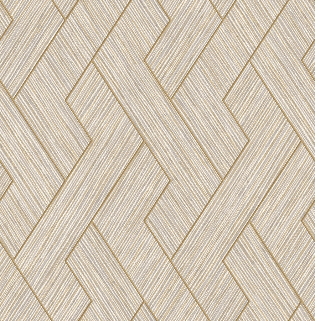Brewster Home Fashions Ember Taupe Geometric Basketweave Wallpaper