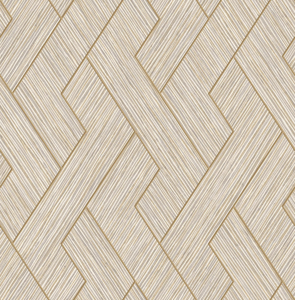Brewster Home Fashions Ember Geometric Basketweave Taupe Wallpaper