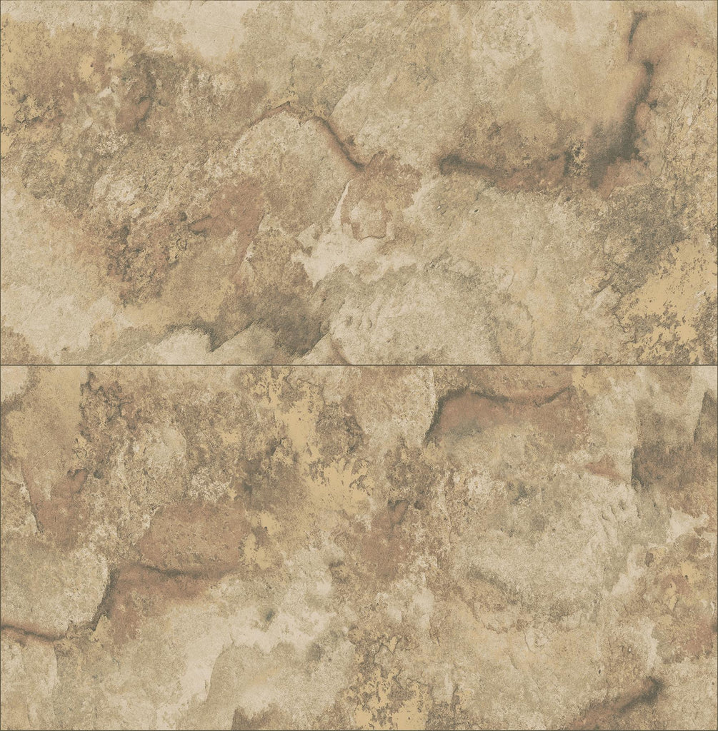 Brewster Home Fashions Aria Marbled Tile Light Brown Wallpaper