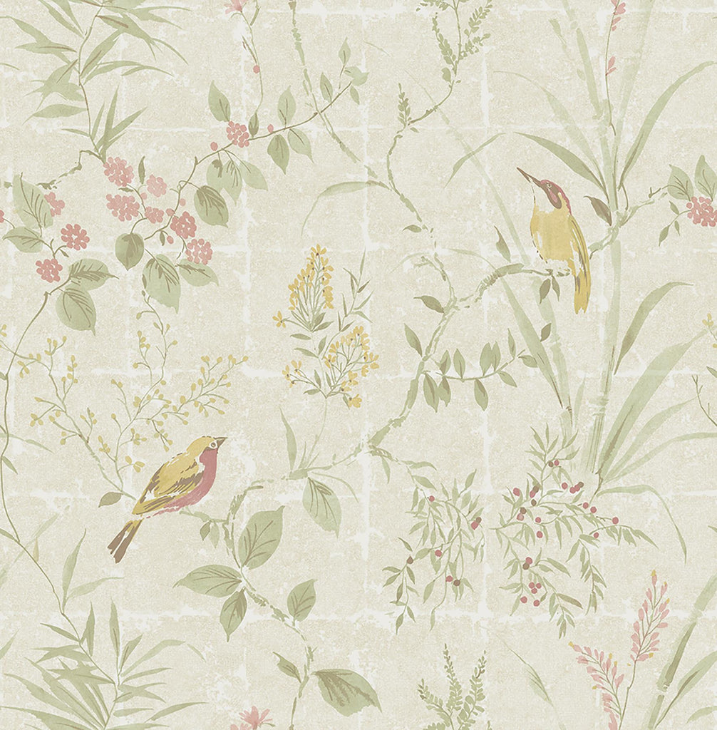 Brewster Home Fashions Imperial Cream Garden Chinoiserie Wallpaper