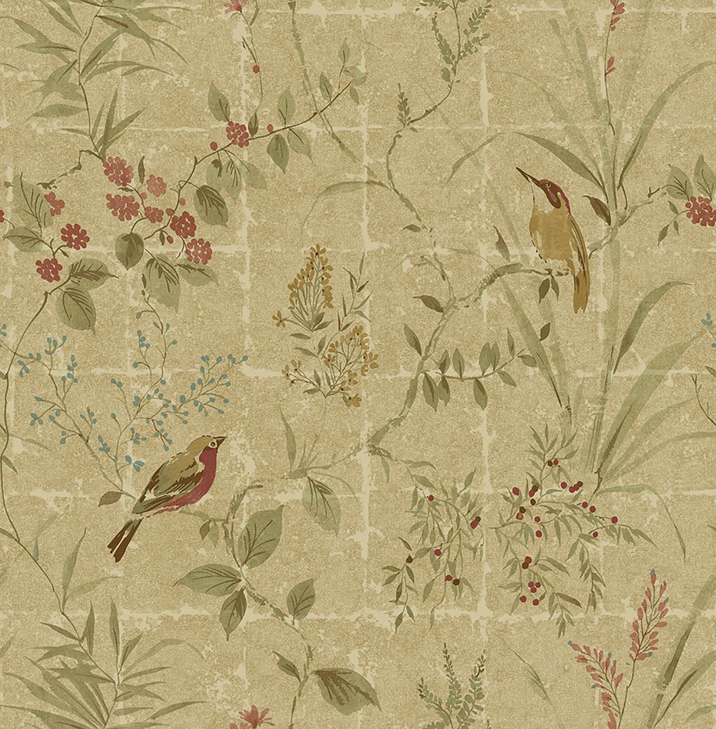 Brewster Home Fashions Imperial Green Garden Chinoiserie Wallpaper