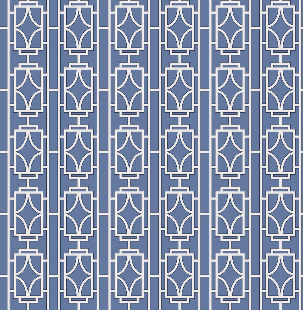 Brewster Home Fashions Empire Sapphire Lattice Wallpaper