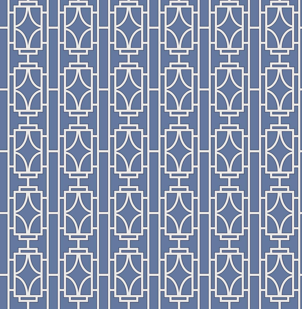 Brewster Home Fashions Empire Lattice Sapphire Wallpaper