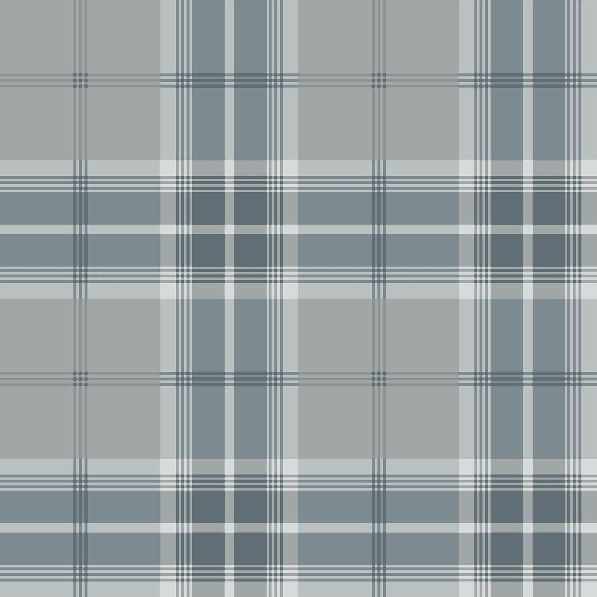 Brewster Home Fashions Sala Plaid Blue Wallpaper