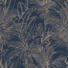 Brewster Home Fashions Serra Dark Blue Palm Wallpaper