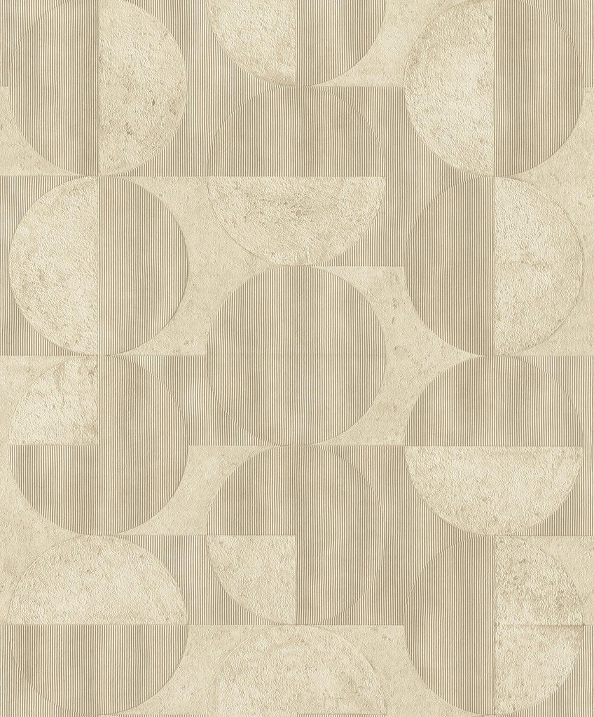 Brewster Home Fashions Barcelo Circles Beige Wallpaper