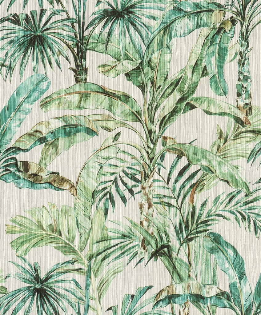 Brewster Home Fashions Calle Tropical White Wallpaper
