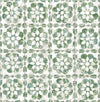 Brewster Home Fashions Izeda Green Floral Tile Wallpaper