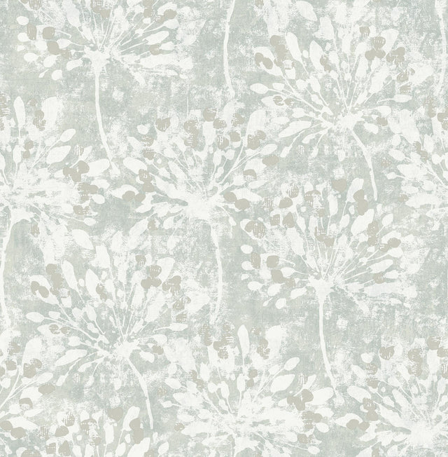 Brewster Home Fashions Dori Light Green Painterly Floral Wallpaper