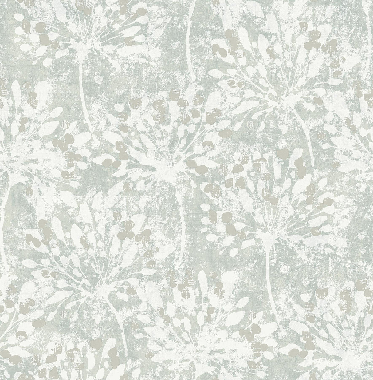 Brewster Home Fashions Dori Painterly Floral Light Green Wallpaper