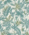 Brewster Home Fashions Saura Teal Frond Wallpaper