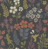 Brewster Home Fashions Karina Charcoal Meadow Wallpaper