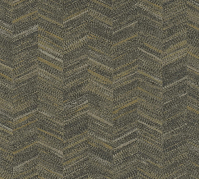 Brewster Home Fashions Tatlin Brown Chevron Wallpaper