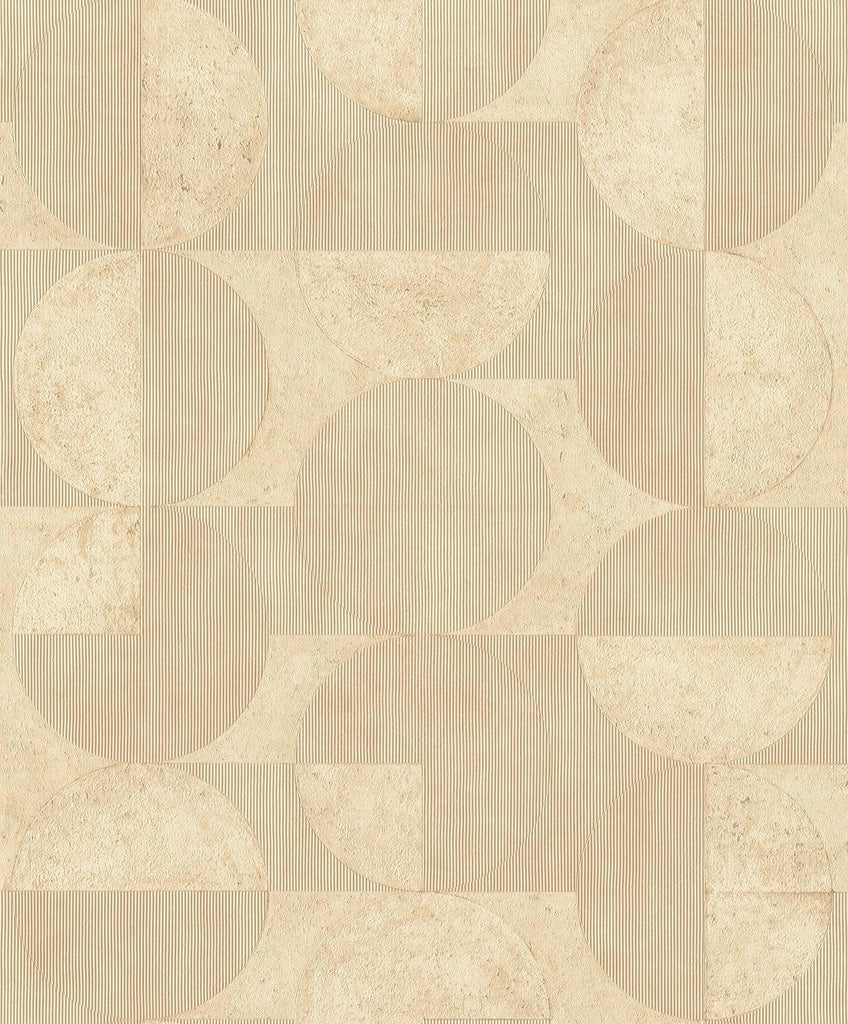Brewster Home Fashions Barcelo Light Brown Circles Wallpaper
