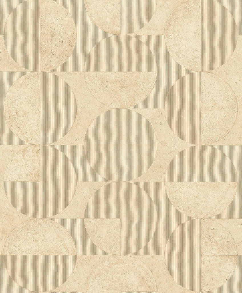 Brewster Home Fashions Barcelo Circles Light Brown Wallpaper