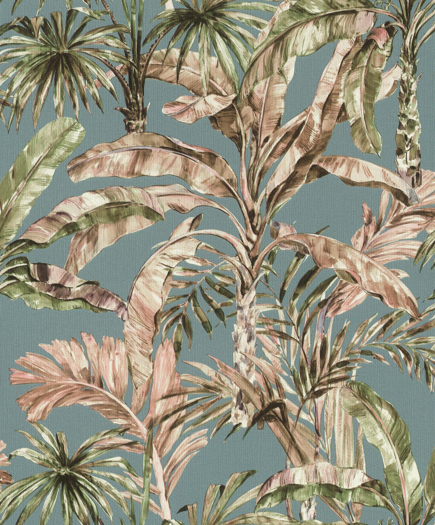 Brewster Home Fashions Calle Tropical Light Blue Wallpaper