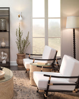 Jamie Young Barley Twist 1-Light Floor Lamp, Black Metal